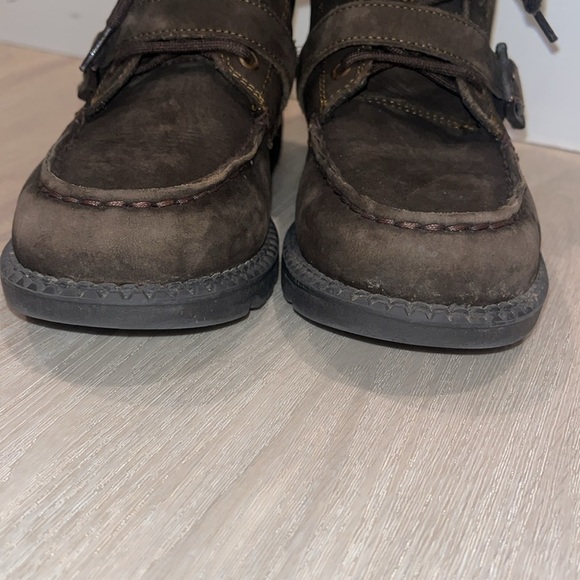 Polo Ralph Lauren Ranger Hi II USA flag Sweater Bear boots boys Youth LEON - Picture 13 of 15